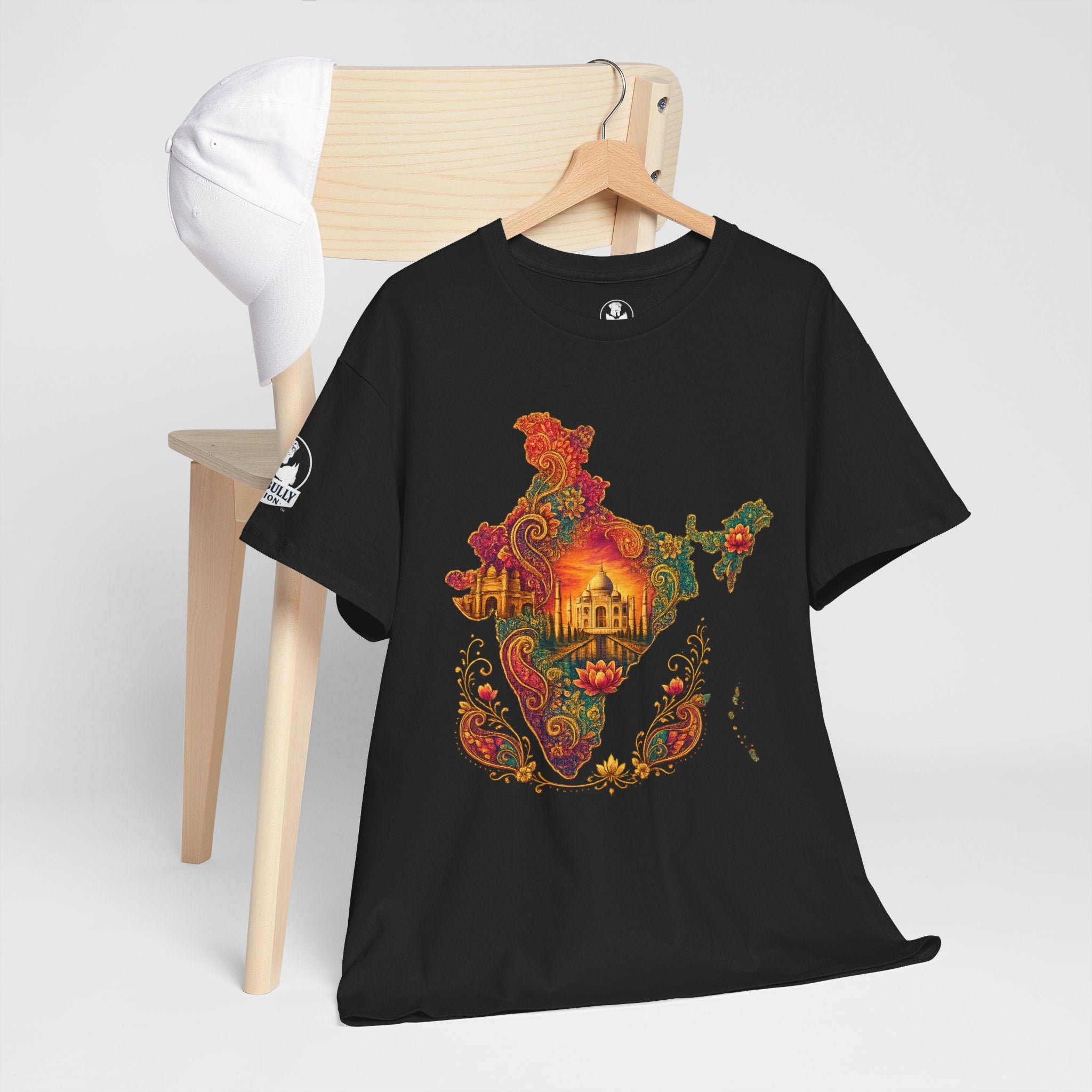 Timeless Origins™ India Cultural Art Graphic T-Shirt Taj Mahal Heritage Tee
