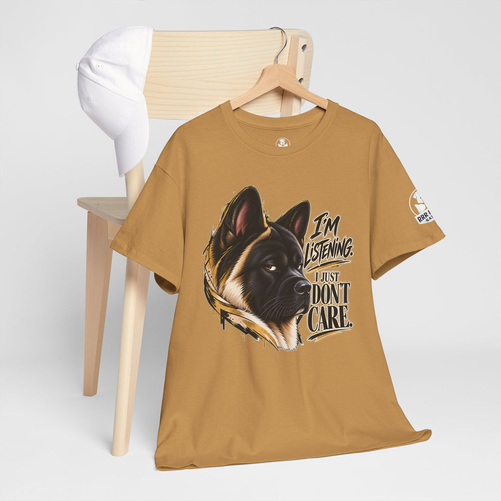Akita I’m Listening I Just Don’t Care Urban Edge Graphic T Shirt
