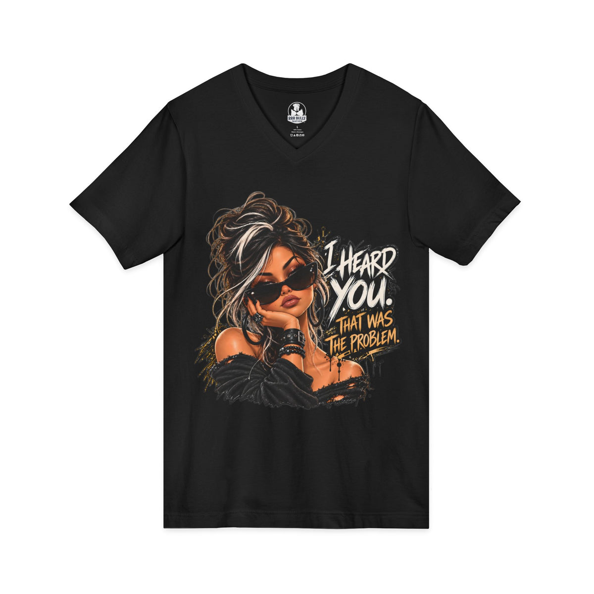 Lady D™ I Heard You Urban Edge Graphic V Neck T Shirt