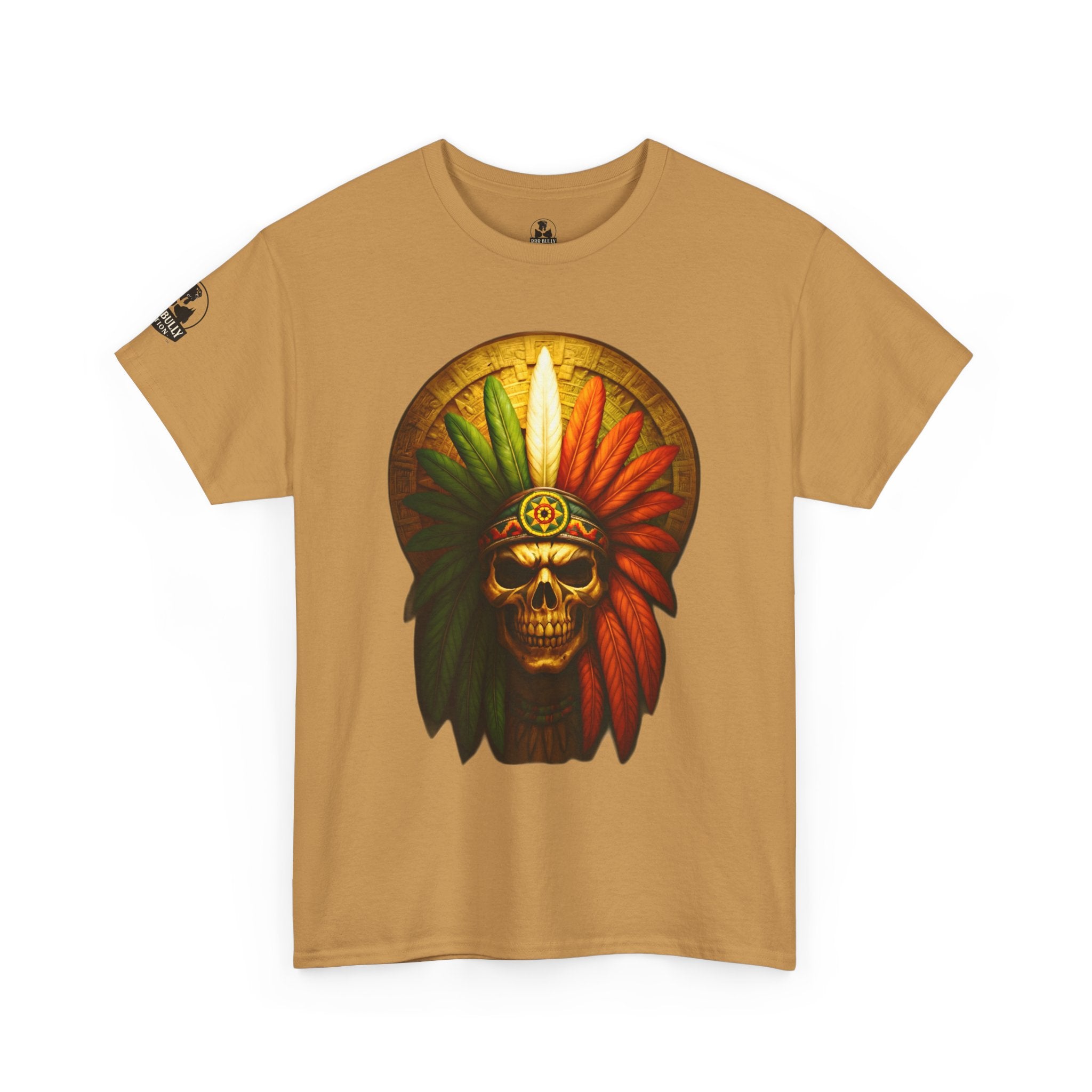 Eternal Empire T-Shirt | Aztec Warrior Skull Graphic Tee | Mexican Heritage Streetwear Shirt | Indigenous Inspired Graphic Apparel | Urban Edge™
