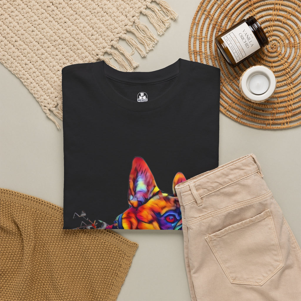 French Bulldog Unisex T-Shirt | Colorful Frenchie Graphic Tee | French Bulldog Lover Gift | Frenchie Owner Apparel | Spectrum™ | WhimsyWear™