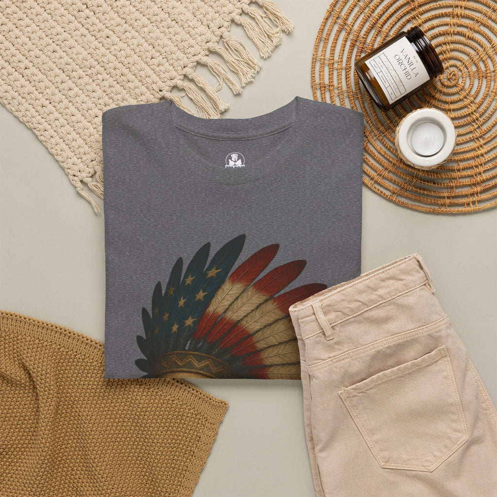 Native American Skull T-Shirt | Legacy™ | Indigenous Heritage Graphic Tee, Warrior Spirit Shirt, Urban Edge Unisex Crew Neck Cotton Tee