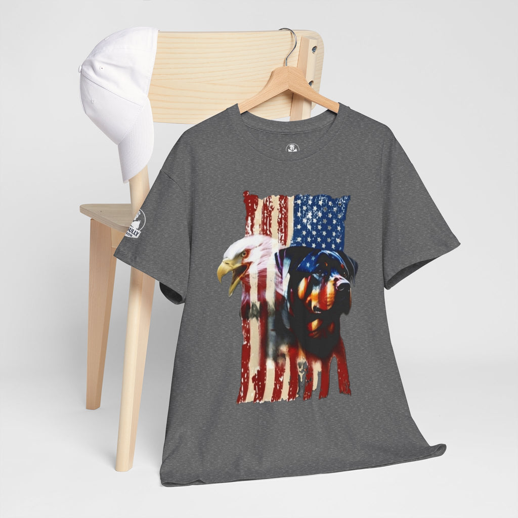 Rottweiler T-Shirt, Eagle Graphic Tee, Dog Lover Gift, Rottweiler Graphic Shirt, American Eagle Apparel, Talon & Fang™