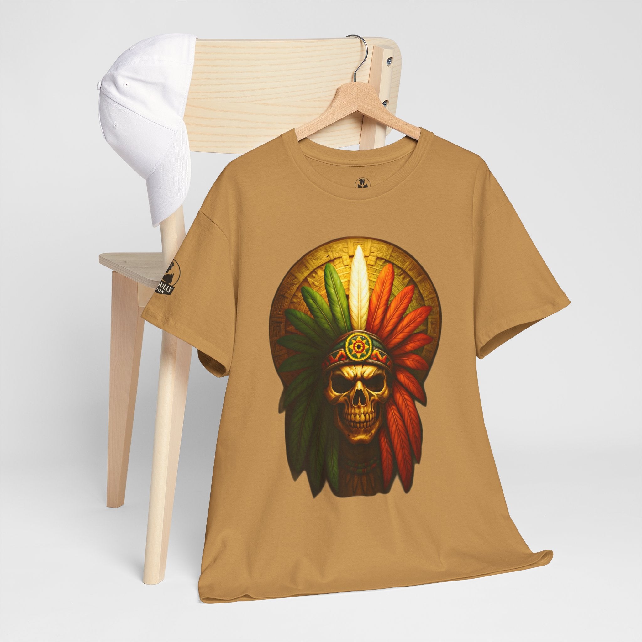 Eternal Empire T-Shirt | Aztec Warrior Skull Graphic Tee | Mexican Heritage Streetwear Shirt | Indigenous Inspired Graphic Apparel | Urban Edge™