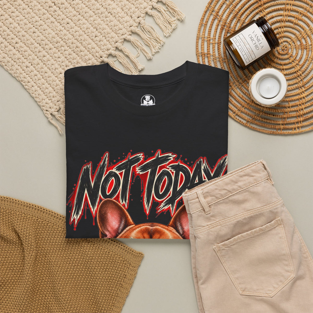 Not Today French Bulldog Urban Edge Graphic T Shirt
