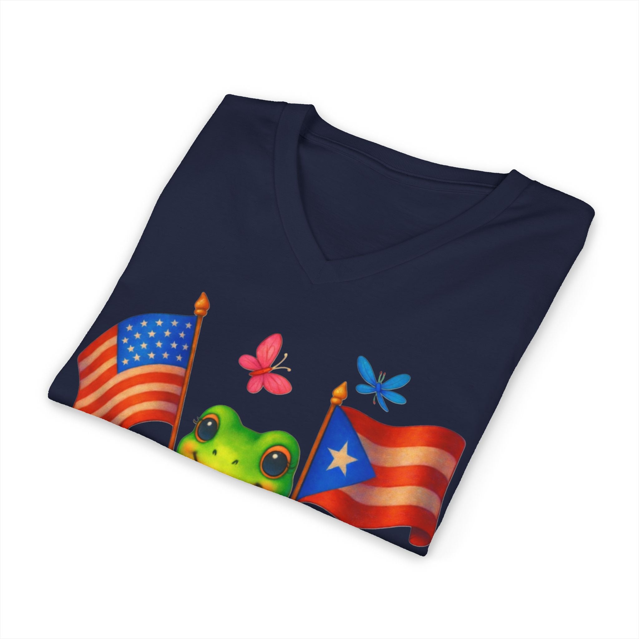 Coqui Frog Shirt, Puerto Rican Pride Tee, Boricua Gift, Puerto Rico USA Flag Shirt, Coqui Frog Graphic Tee, Cultural Heritage T-Shirt, Unisex Cotton Tee n Tee