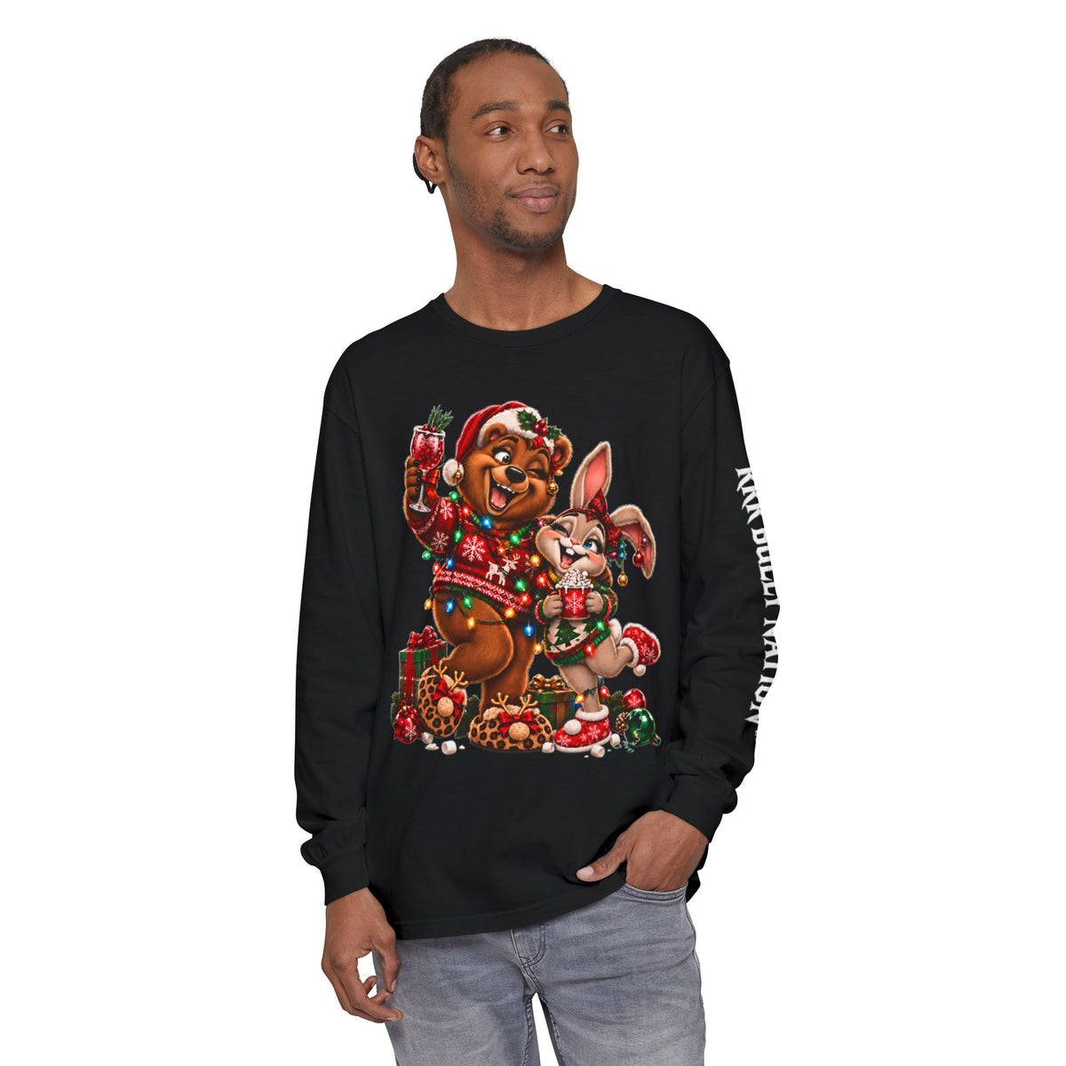 Hunni & Holli Christmas Long Sleeve Graphic T-Shirt