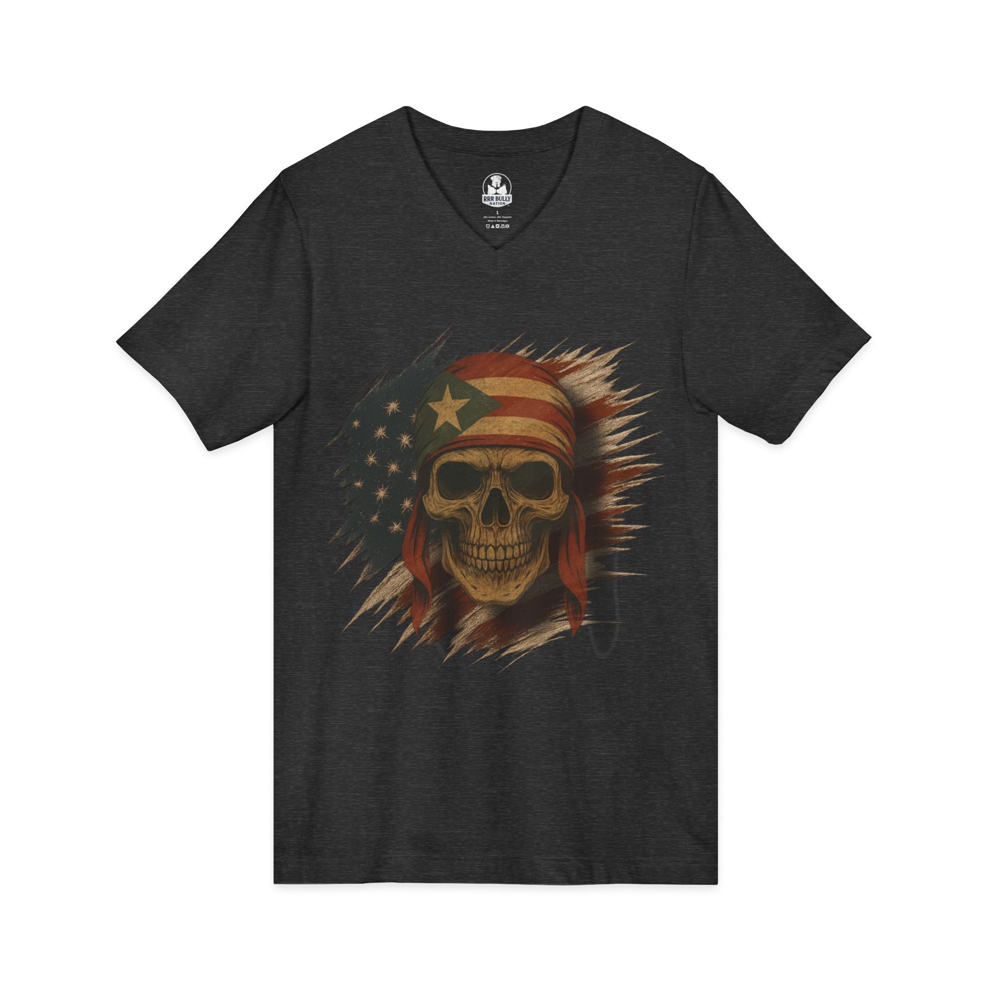 Hasta La Muerte™ Puerto Rico Heritage Skull Graphic T-Shirt Cultural Art