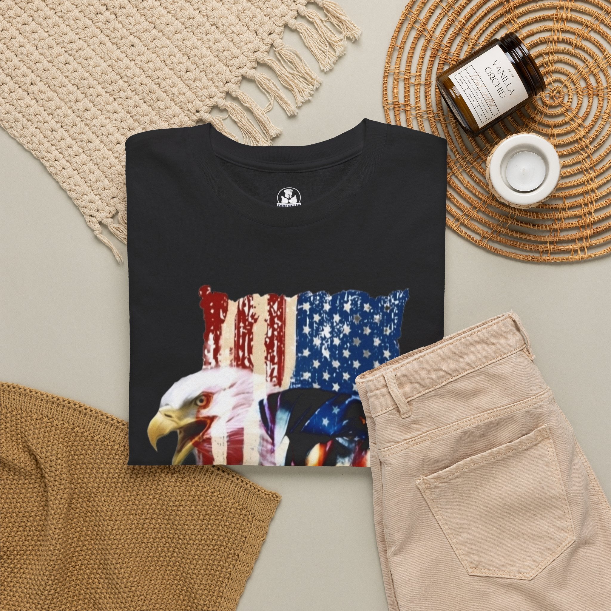Rottweiler T-Shirt, Eagle Graphic Tee, Dog Lover Gift, Rottweiler Graphic Shirt, American Eagle Apparel, Talon & Fang™