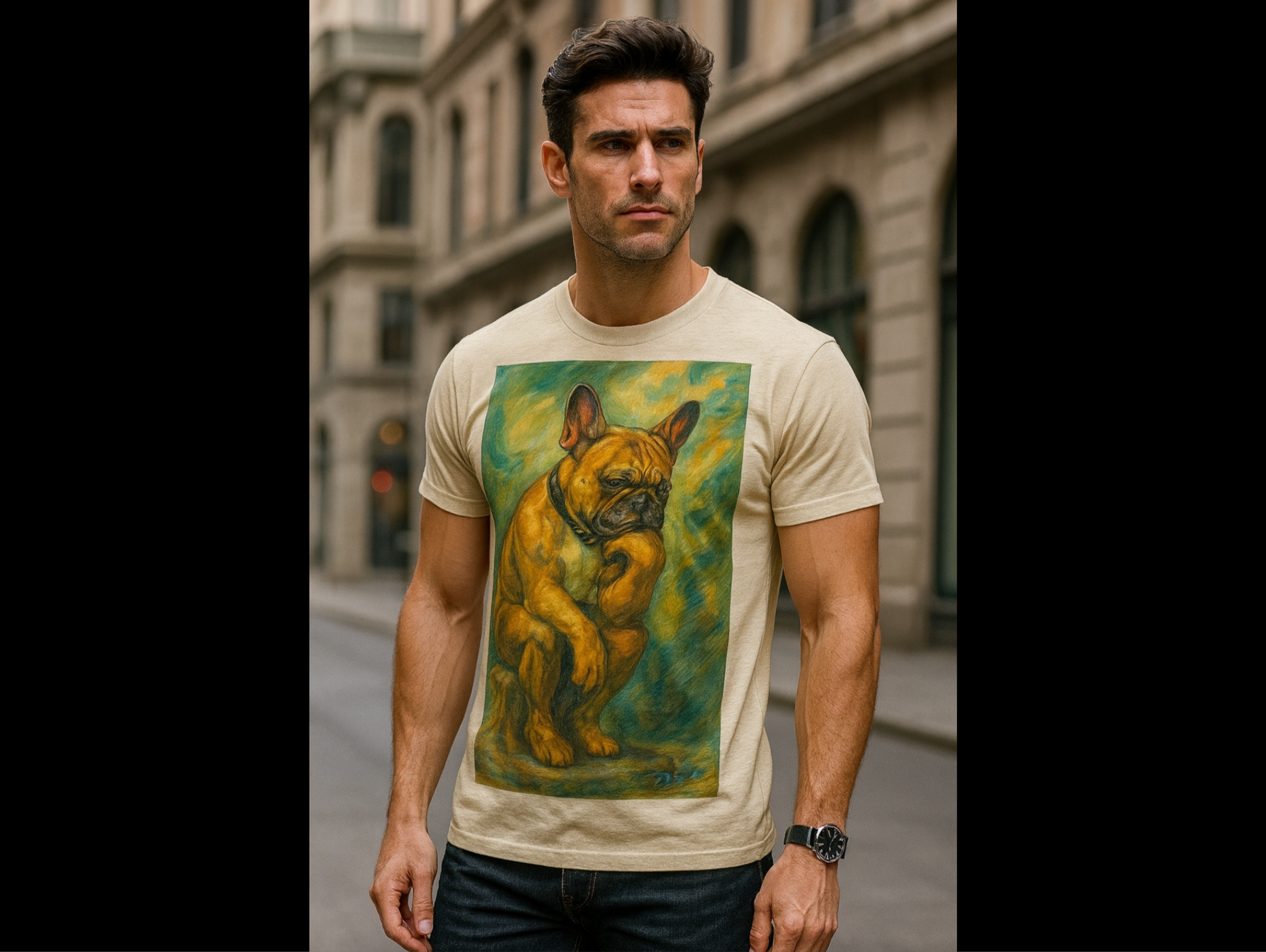 French Bulldog Deep Thoughts Shirt, Frenchie Gift, French Bulldog Dog Lover Tee