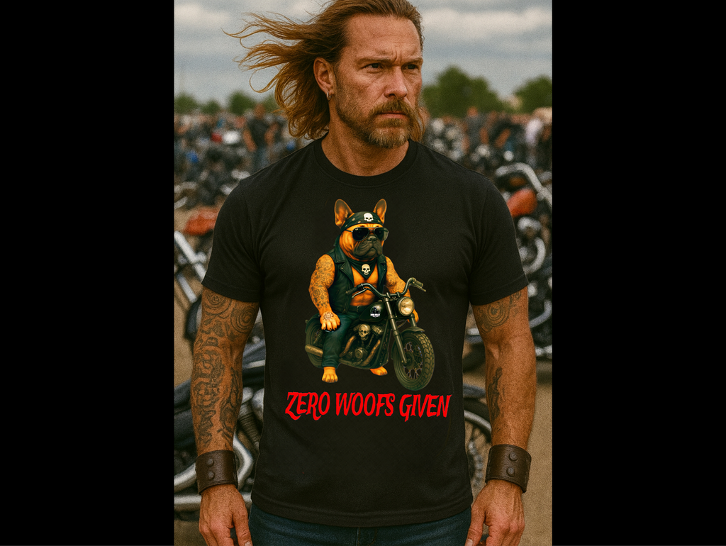Cool Rider French Bulldog Shirt, Biker Frenchie Tee, Funny French Bulldog Gift, Motorcycle Dog Lover Shirt, Frenchie Owner Gift, Unisex Cotton Tee