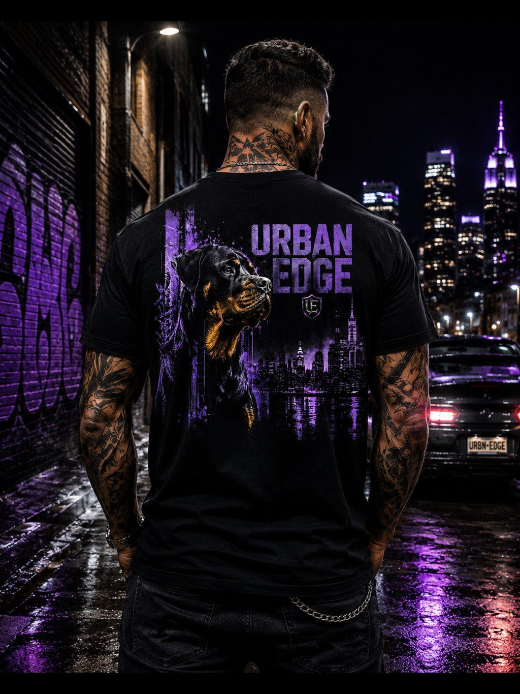 Midnight Shadow, Rottweiler Lover Graphic T-Shirt