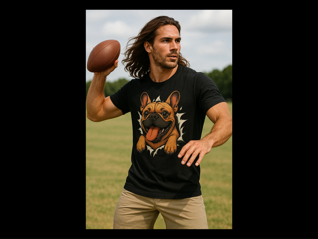 French Bulldog Unisex T-Shirt | Frenchie Graphic Tee | French Bulldog Lover Gift | Inspirational Dog Art Shirt | Breaking Through™ | WhimsyWear™