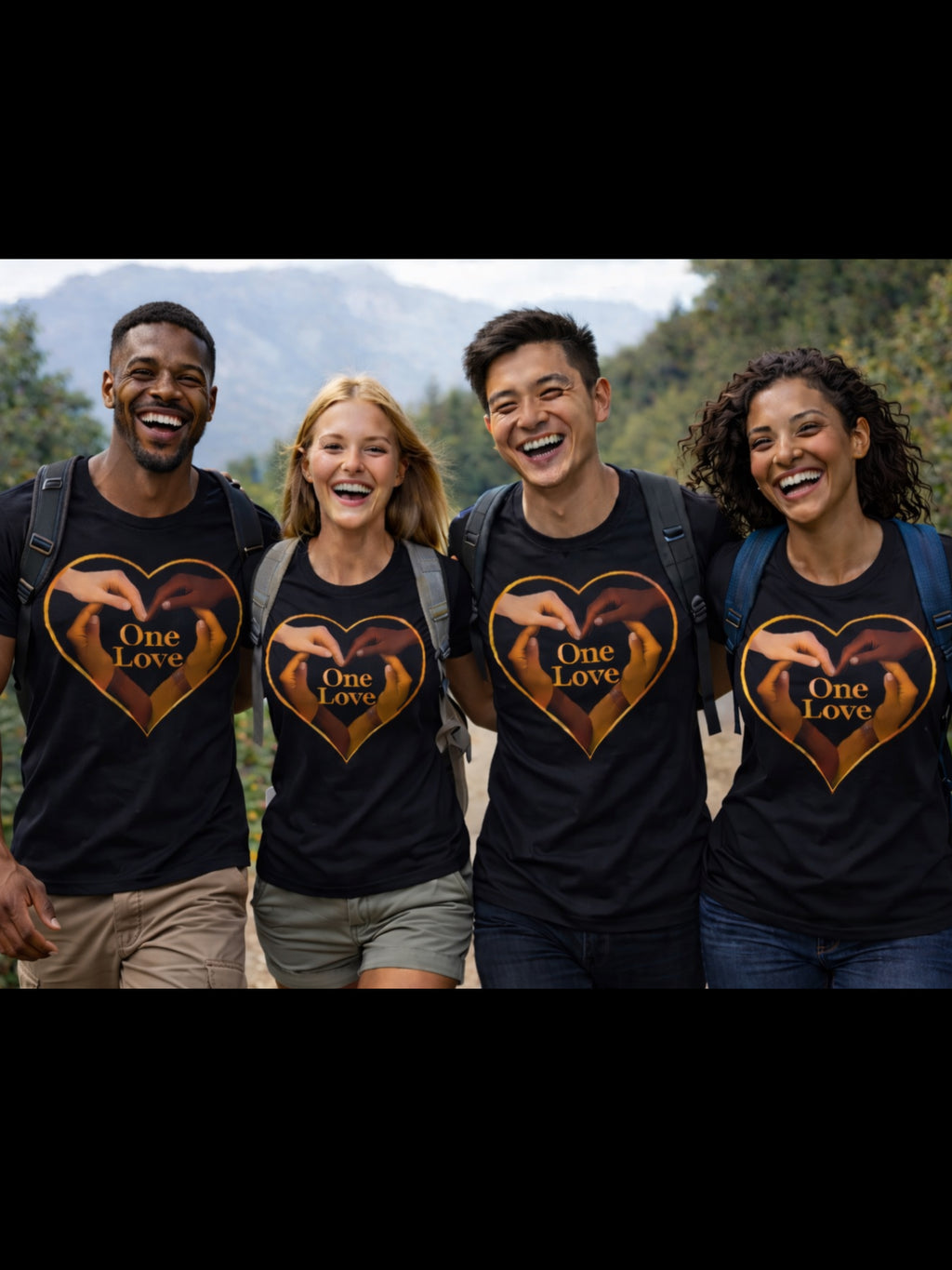 One Love Shirt, Unity and Diversity Tee, Inspirational Graphic T-Shirt, Inclusive Message Shirt, Kindness and Equality Tee, Unisex Cotton Tee
