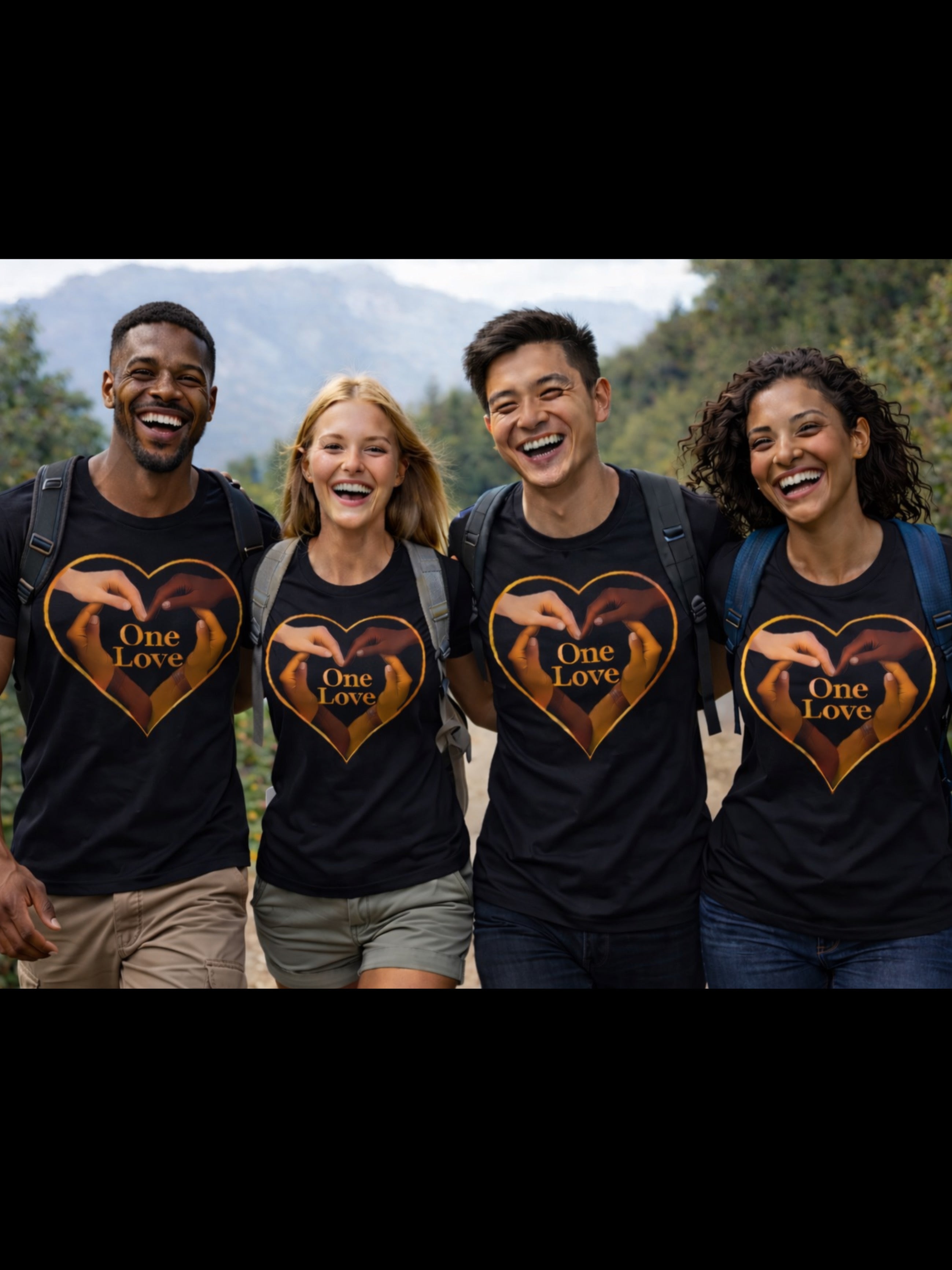 One Love Shirt, Unity and Diversity Tee, Inspirational Graphic T-Shirt, Inclusive Message Shirt, Kindness and Equality Tee, Unisex Cotton Tee