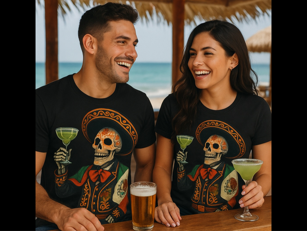 Mariachi Sugar Skull Shirt, Dia de los Muertos Tee, Mexican Skeleton Graphic Shirt, Sugar Skull Art T-Shirt, Fiesta Party Tee, Unisex Cotton Tee