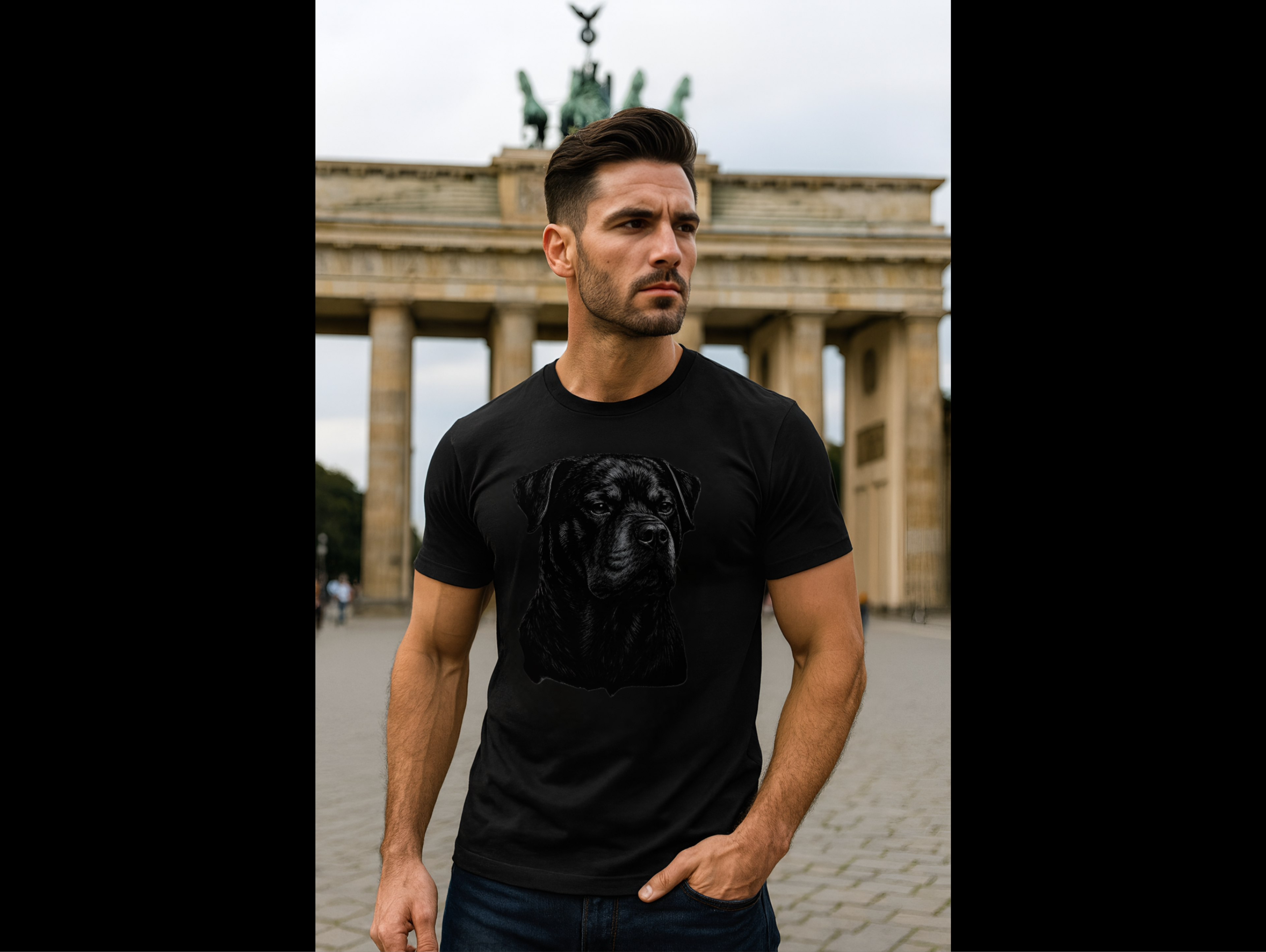 Rottweiler Guardian T-Shirt | Rottweiler Dog Lover Graphic Tee | Working Dog Owner Shirt | Unisex Heavy Cotton Tee
