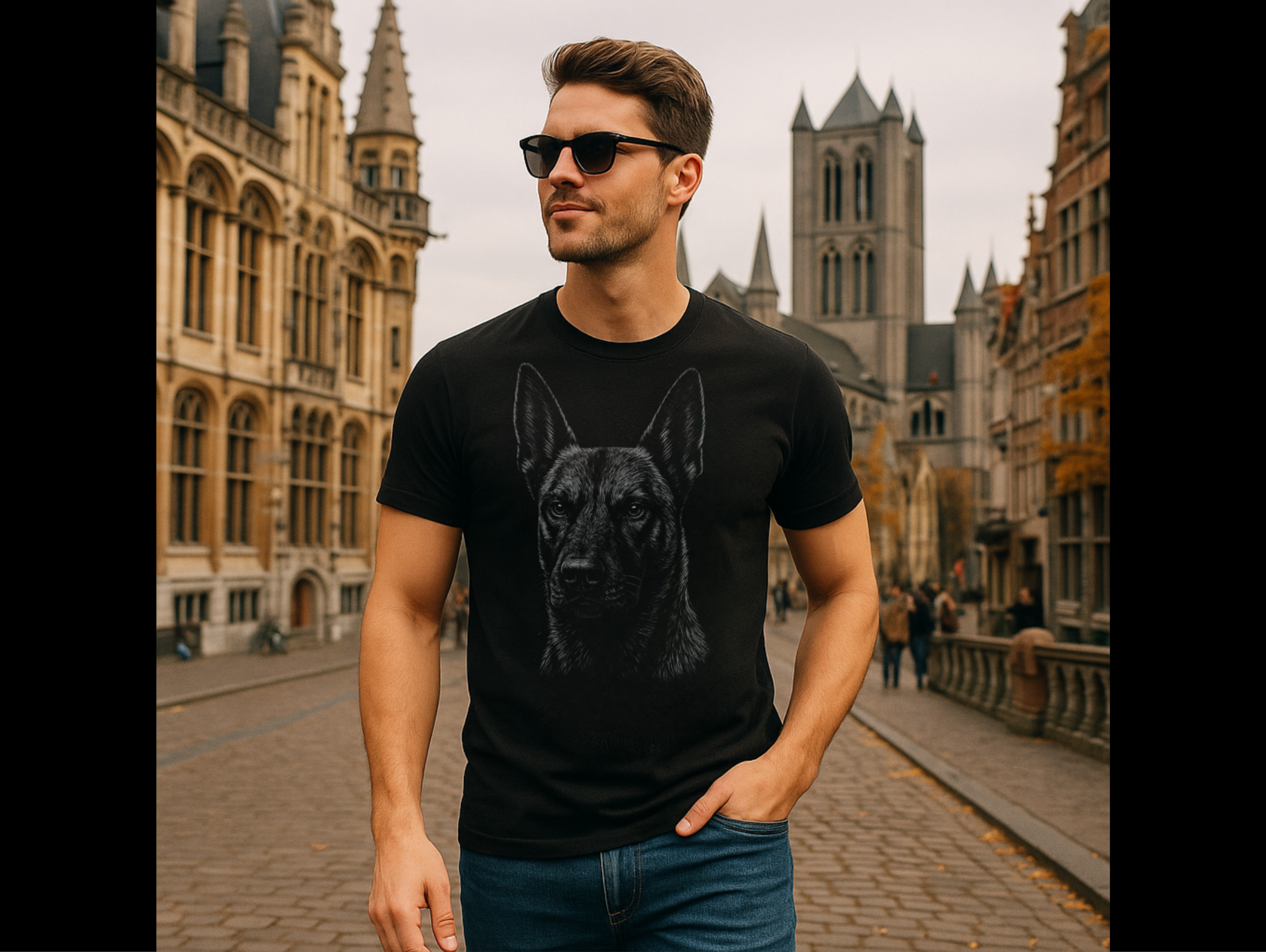 Belgian Malinois Dog Lover T-Shirt | Belgian Malinois Guardian Breed Graphic Tee | Working Dog Unisex Heavy Cotton Shirt