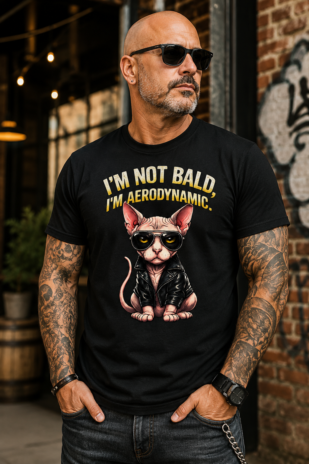 AXL™ I’m Not Bald, I’m Aerodynamic Urban Edge Graphic Tee