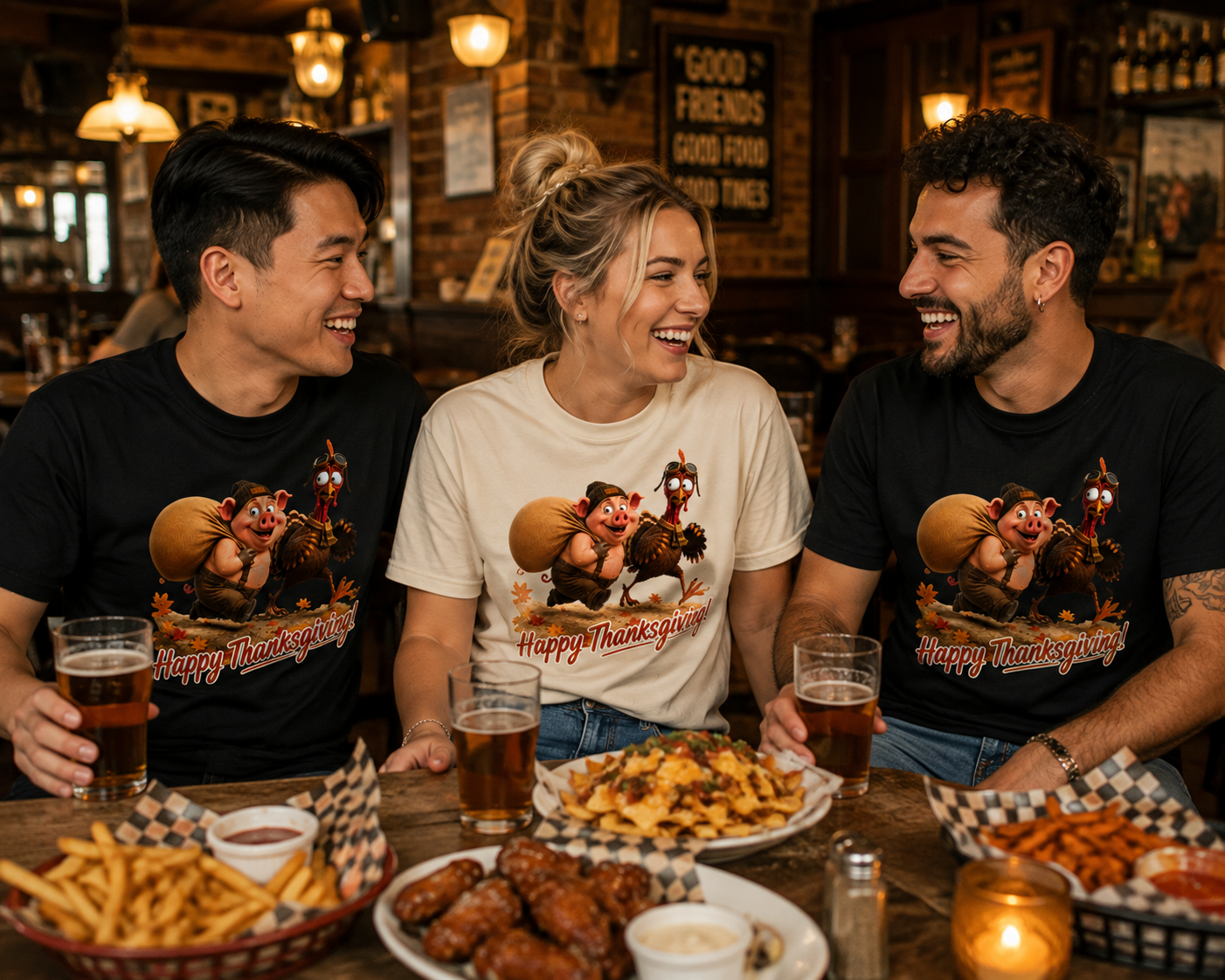 Pluck & Curly™ Limited Edition Thanksgiving Graphic Unisex T-Shirt