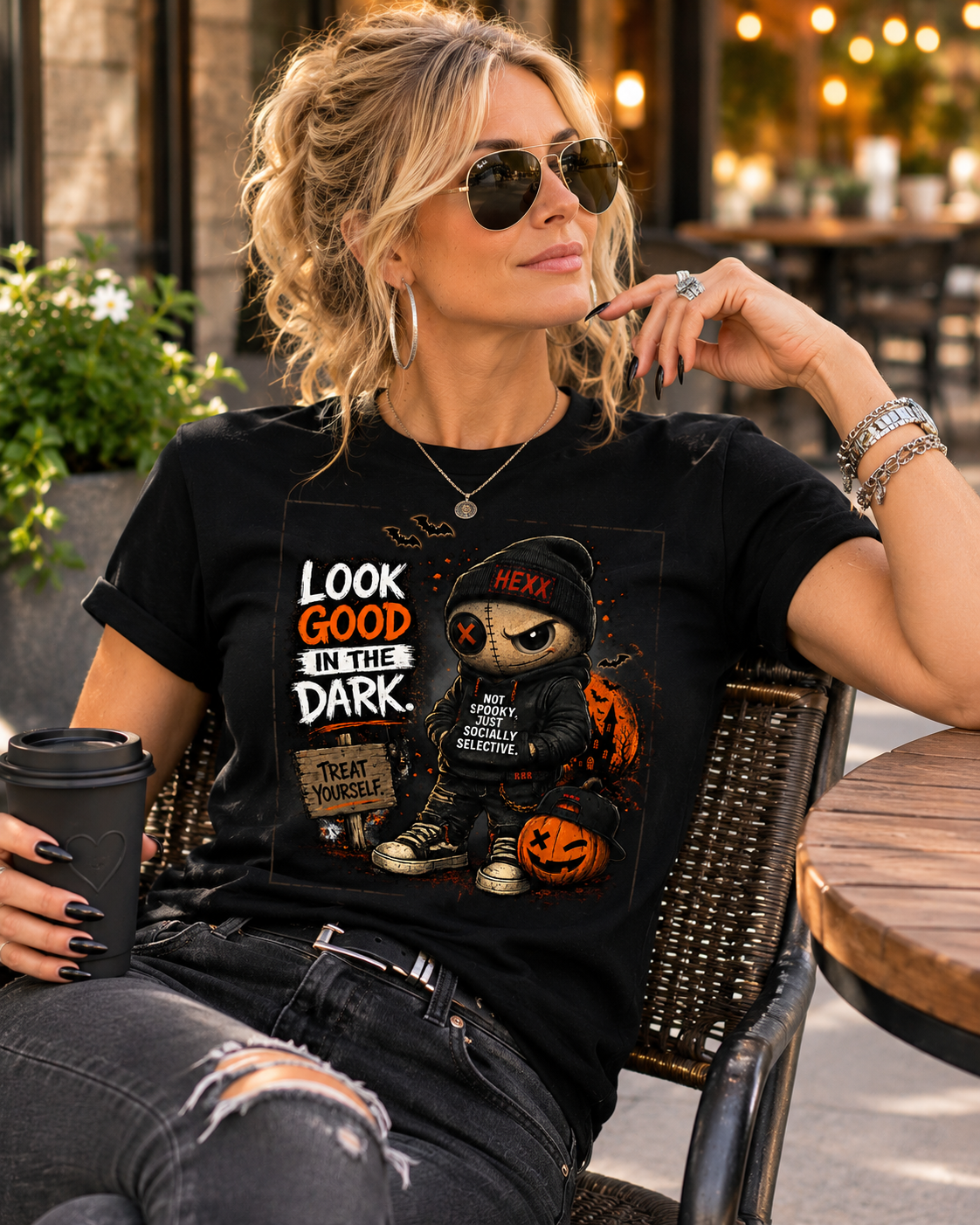 HEXX™ Look Good in the Dark Unisex Graphic T-Shirt