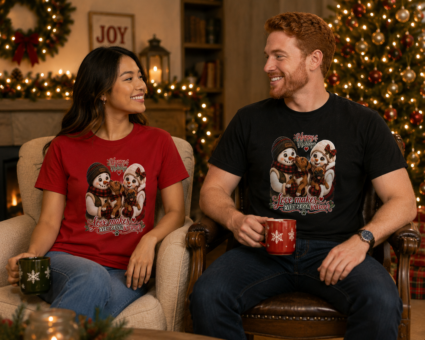 Limited Edition Chill & Lumi™️ with Friends Christmas Graphic Unisex T-Shirt