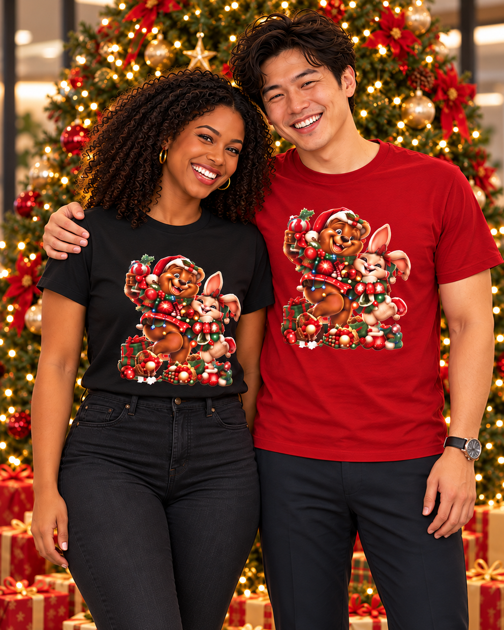 Hunni & Holli Christmas Unisex Graphic T-Shirt