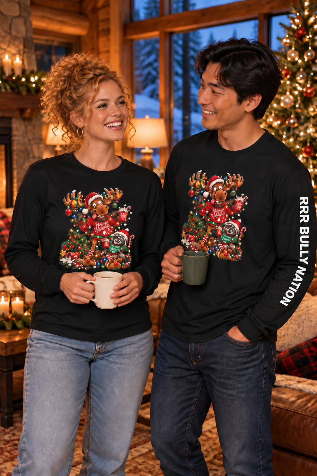 Blitz and Rascal Christmas Long Sleeve Graphic Tee