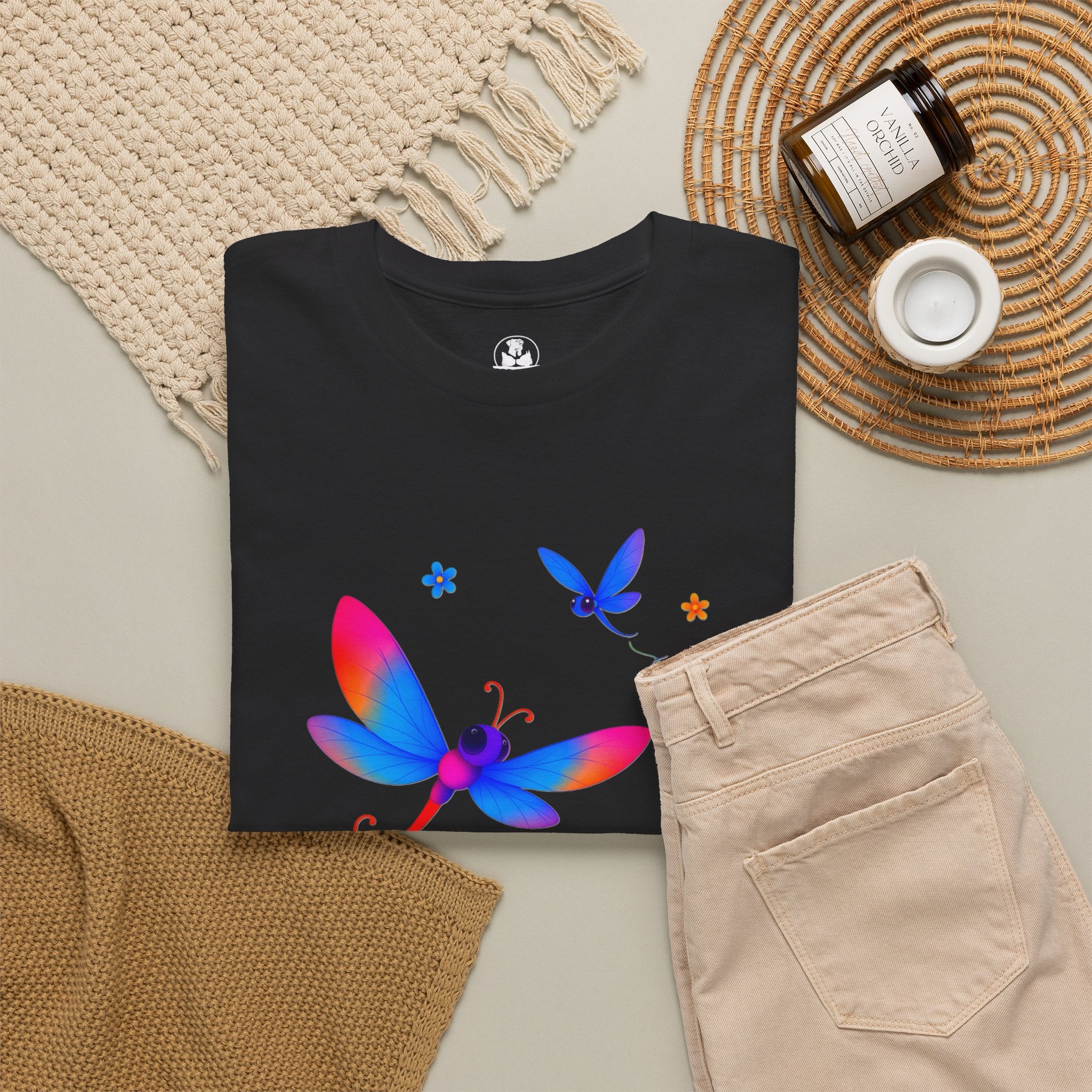 Faith Gives Flight Shirt, Inspirational Dragonfly Tee, Positive Message T-Shirt, Colorful Dragonfly Shirt, Faith and Hope Gift, Unisex Cotton Tee