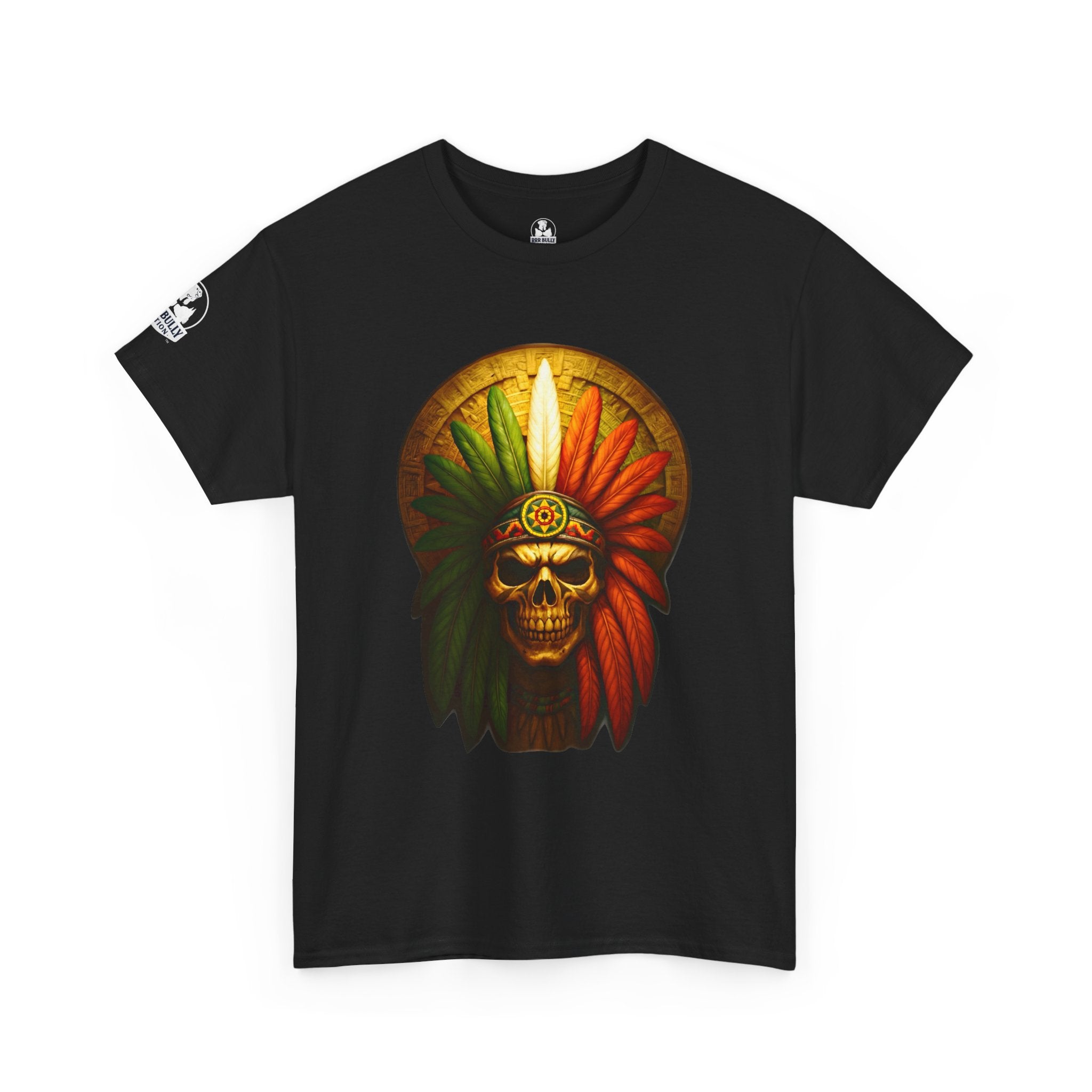 Eternal Empire T-Shirt | Aztec Warrior Skull Graphic Tee | Mexican Heritage Streetwear Shirt | Indigenous Inspired Graphic Apparel | Urban Edge™