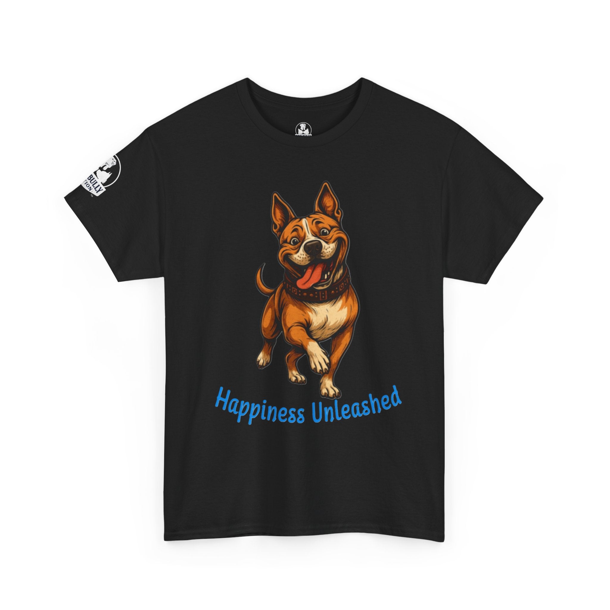Happiness Unleashed Pit Bull Shirt, Pit Bull Dog Lover Tee, Cute Pitbull Gift, Funny Dog T-Shirt, Cartoon Pit Bull Shirt