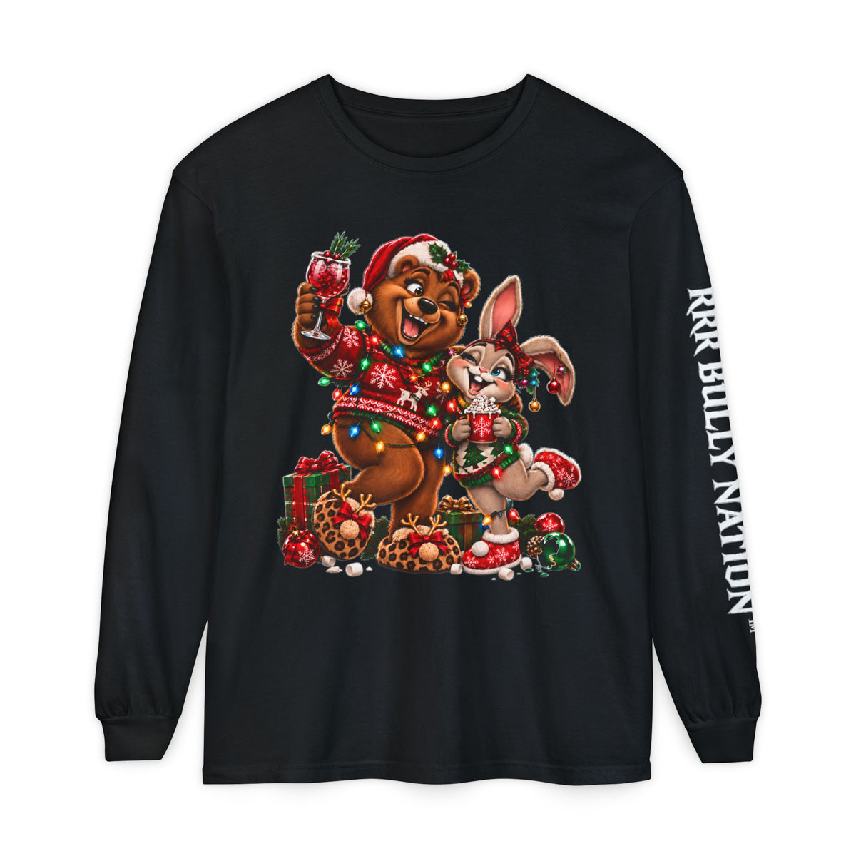 Hunni & Holli Christmas Long Sleeve Graphic T-Shirt