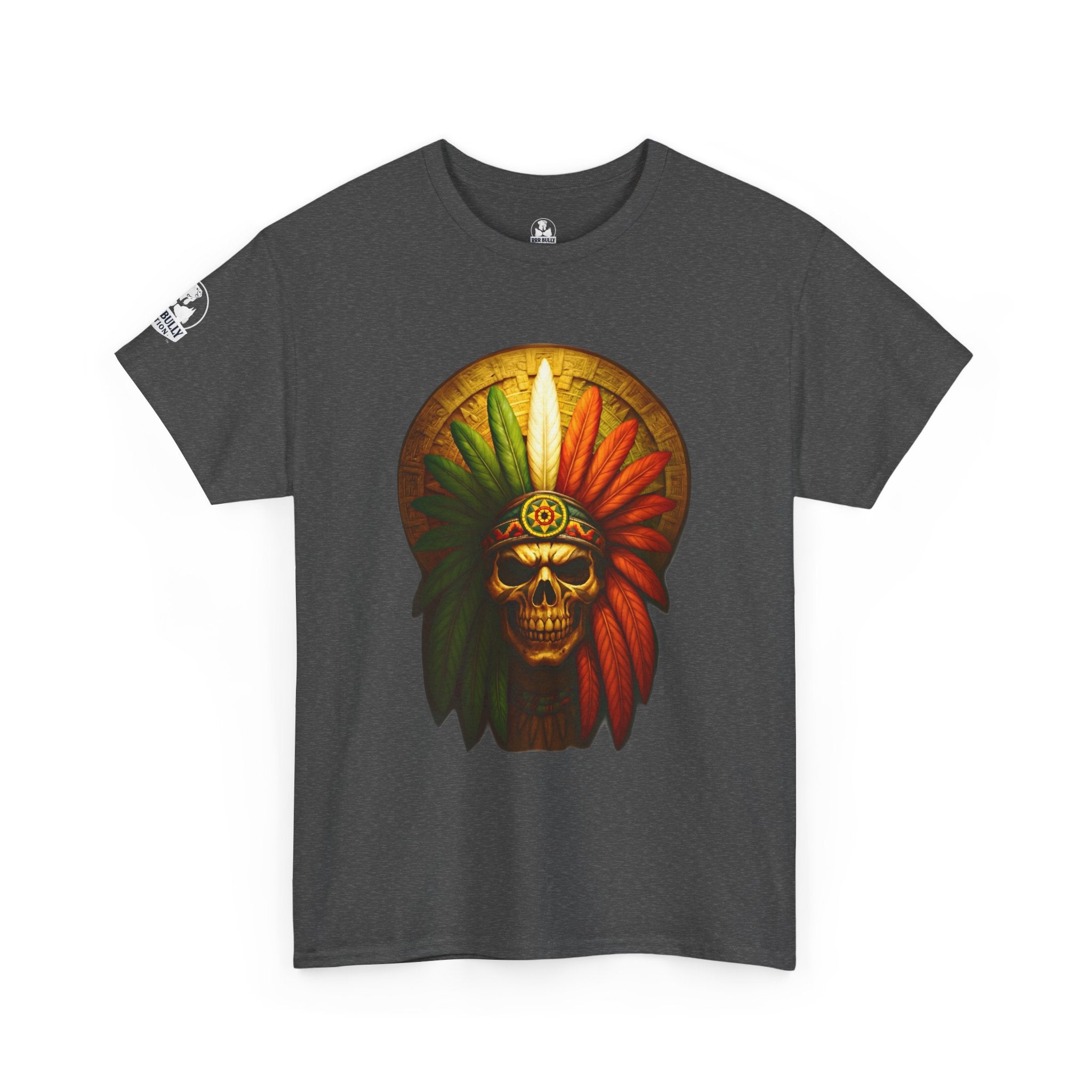 Eternal Empire T-Shirt | Aztec Warrior Skull Graphic Tee | Mexican Heritage Streetwear Shirt | Indigenous Inspired Graphic Apparel | Urban Edge™