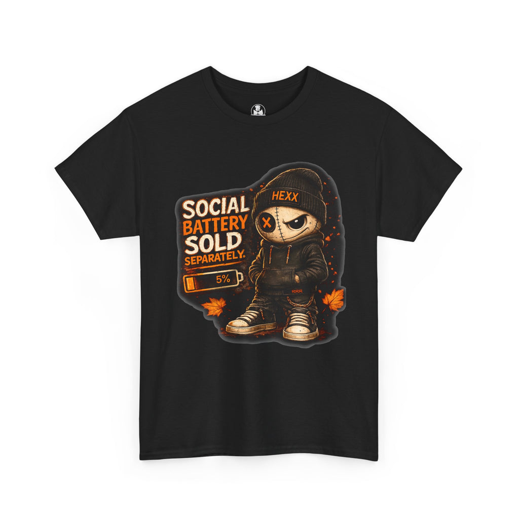 HEXX™ Social Battery Sold Separately Unisex Graphic T-Shirt