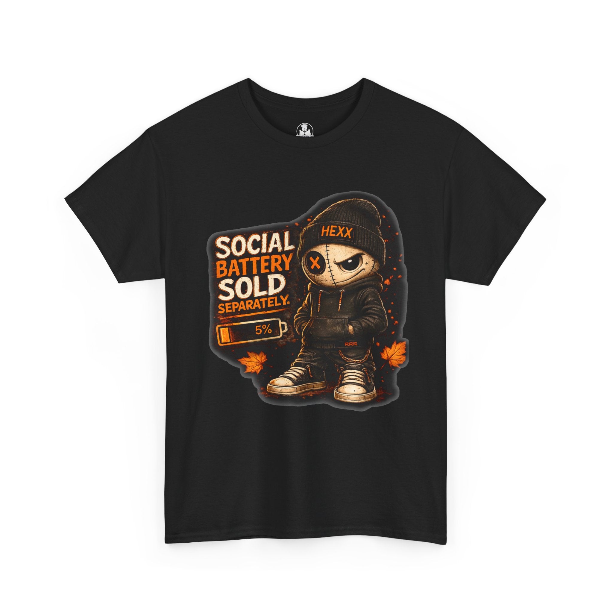 HEXX™ Social Battery Sold Separately Unisex Graphic T-Shirt