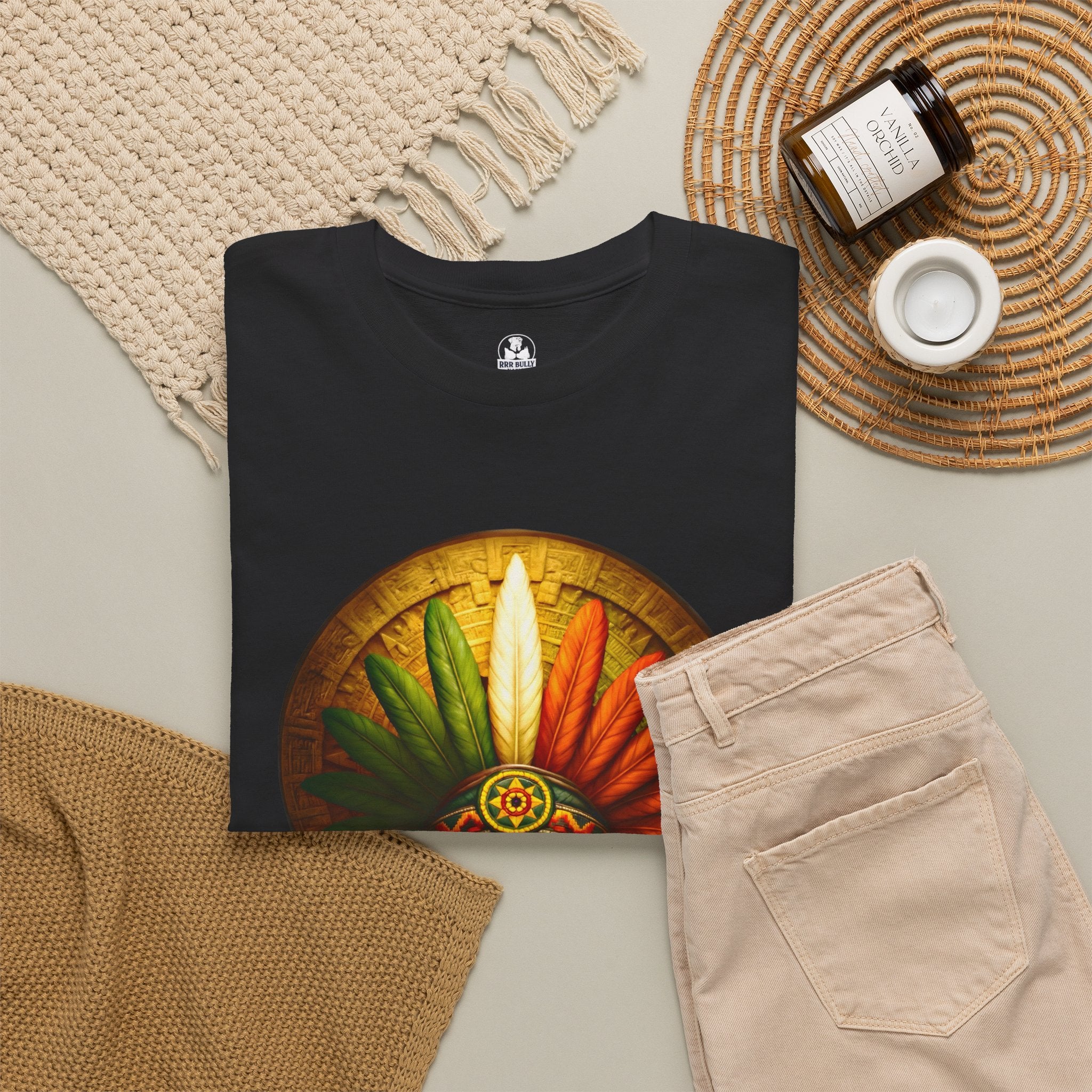 Eternal Empire T-Shirt | Aztec Warrior Skull Graphic Tee | Mexican Heritage Streetwear Shirt | Indigenous Inspired Graphic Apparel | Urban Edge™