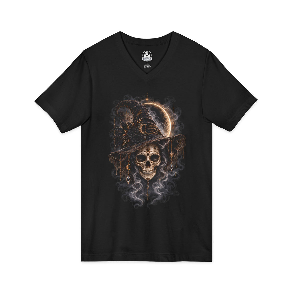 The Gilded Witch Women’s V Neck Halloween T Shirt
