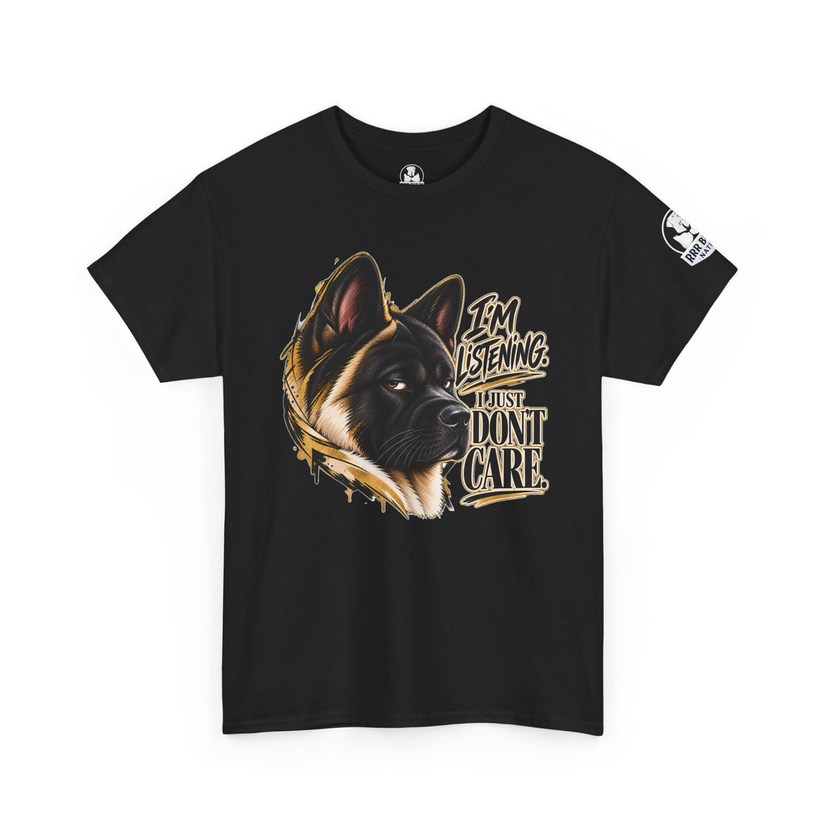 Akita I’m Listening I Just Don’t Care Urban Edge Graphic T Shirt