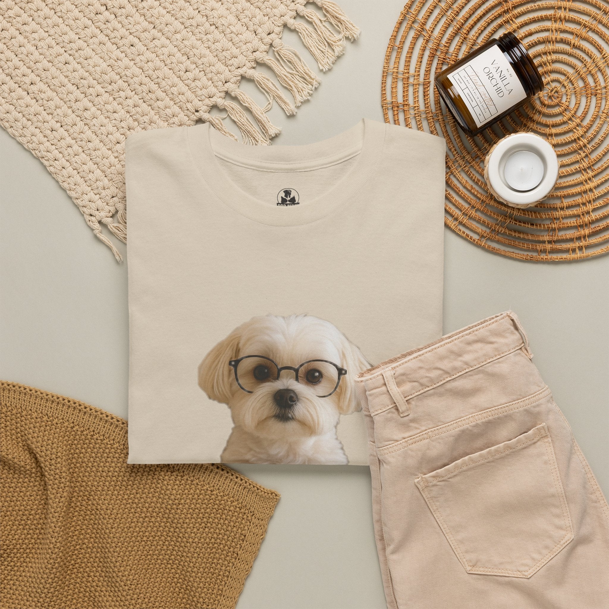 Funny Maltese Dog T-Shirt, Coffee Lover Shirt, Book Lover Gift, Cute Dog Graphic Tee, I Don’t Give A Sip, WhimsyWear™ Unbothered™