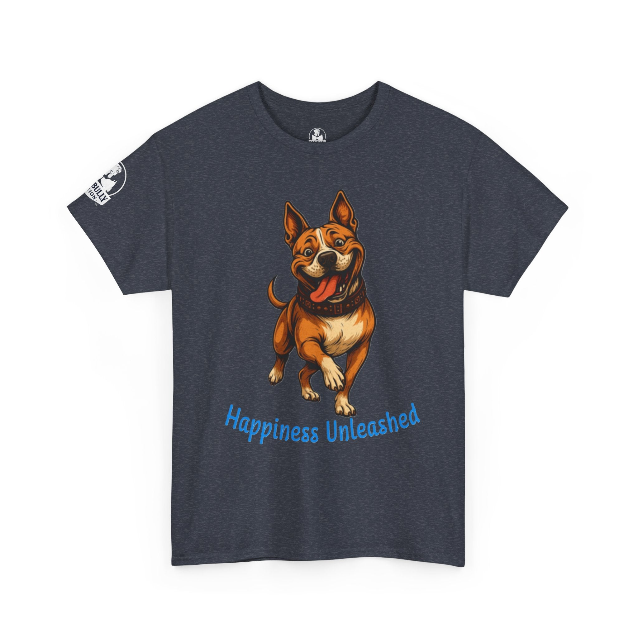 Happiness Unleashed Pit Bull Shirt, Pit Bull Dog Lover Tee, Cute Pitbull Gift, Funny Dog T-Shirt, Cartoon Pit Bull Shirt