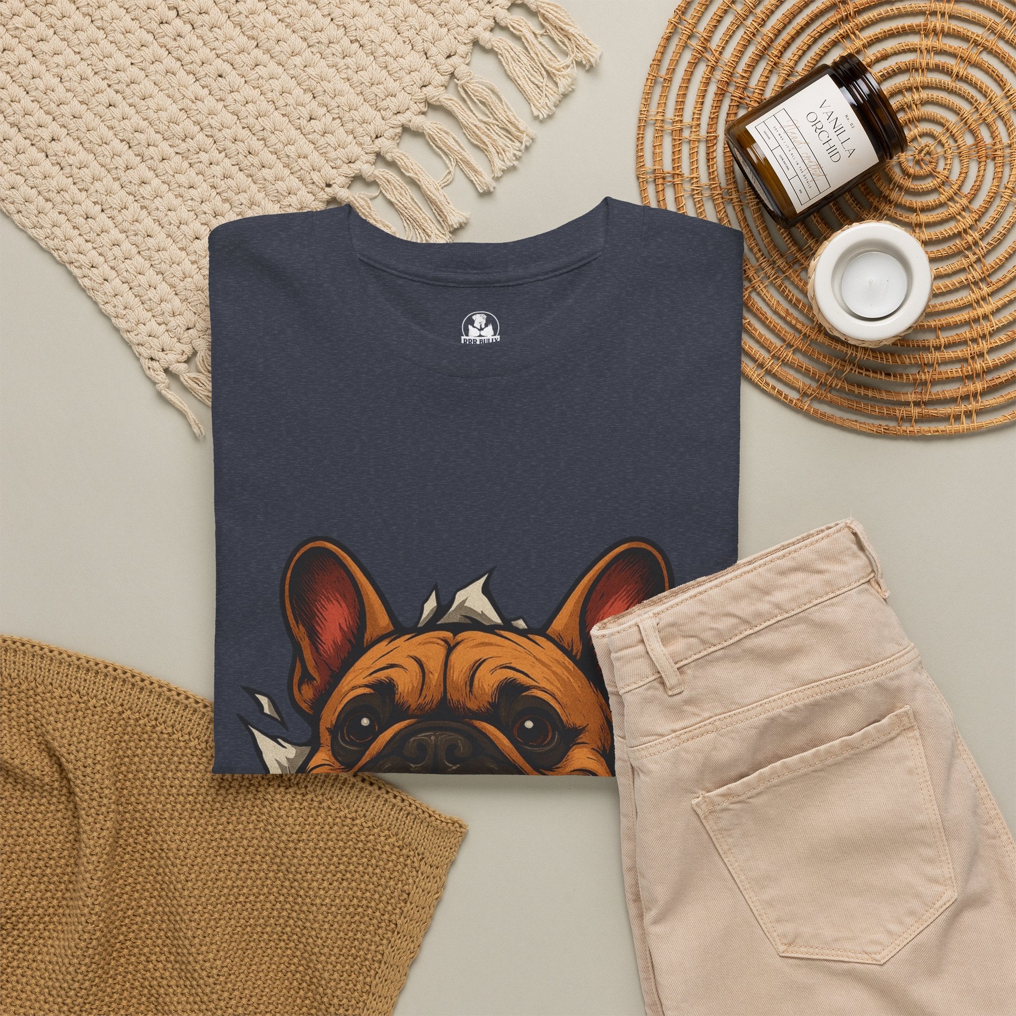 French Bulldog Unisex T-Shirt | Frenchie Graphic Tee | French Bulldog Lover Gift | Inspirational Dog Art Shirt | Breaking Through™ | WhimsyWear™