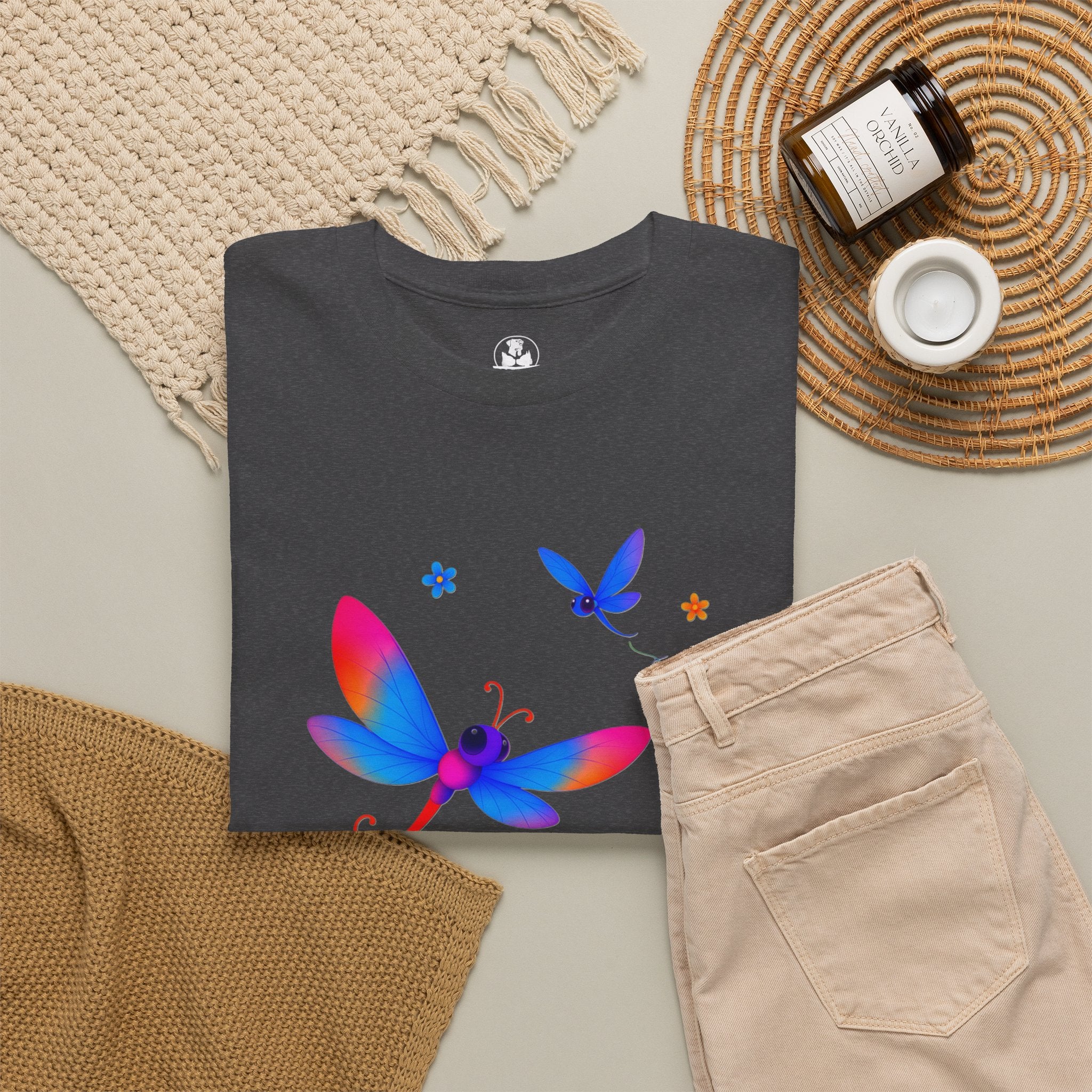 Faith Gives Flight Shirt, Inspirational Dragonfly Tee, Positive Message T-Shirt, Colorful Dragonfly Shirt, Faith and Hope Gift, Unisex Cotton Tee