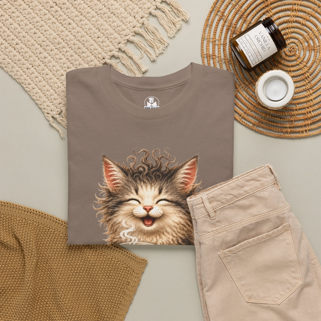Funny Cat Coffee Shirt, Espresso Lover Tee, Cute Cat Graphic T-Shirt, Cat Mom Gift, Coffee Lover Gift, Whimsical Cat Apparel, Mochi & Espresso™