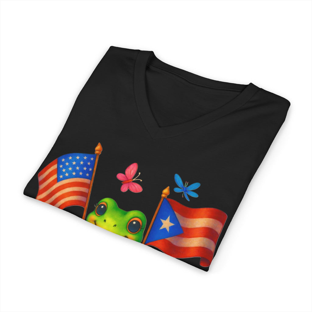 Coqui Frog Shirt, Puerto Rican Pride Tee, Boricua Gift, Puerto Rico USA Flag Shirt, Coqui Frog Graphic Tee, Cultural Heritage T-Shirt, Unisex Cotton Tee n Tee