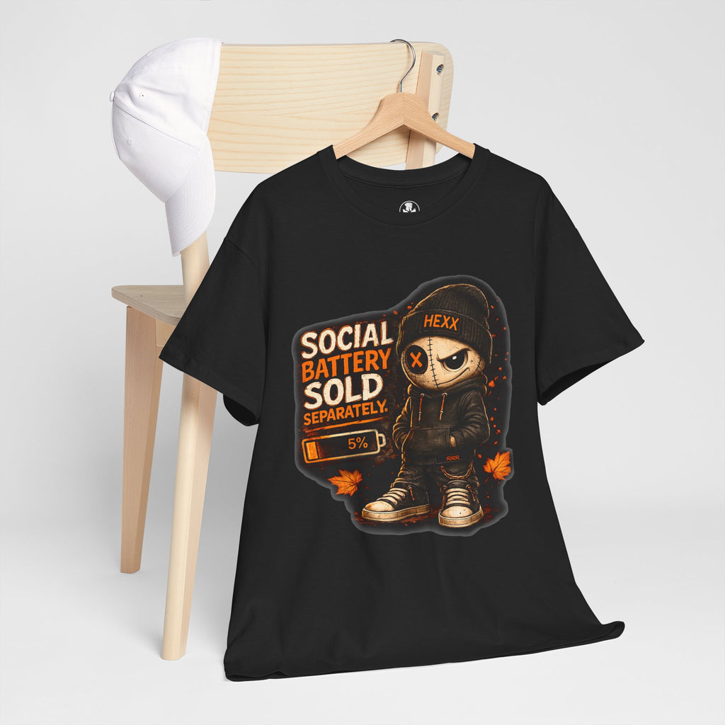 HEXX™ Social Battery Sold Separately Unisex Graphic T-Shirt