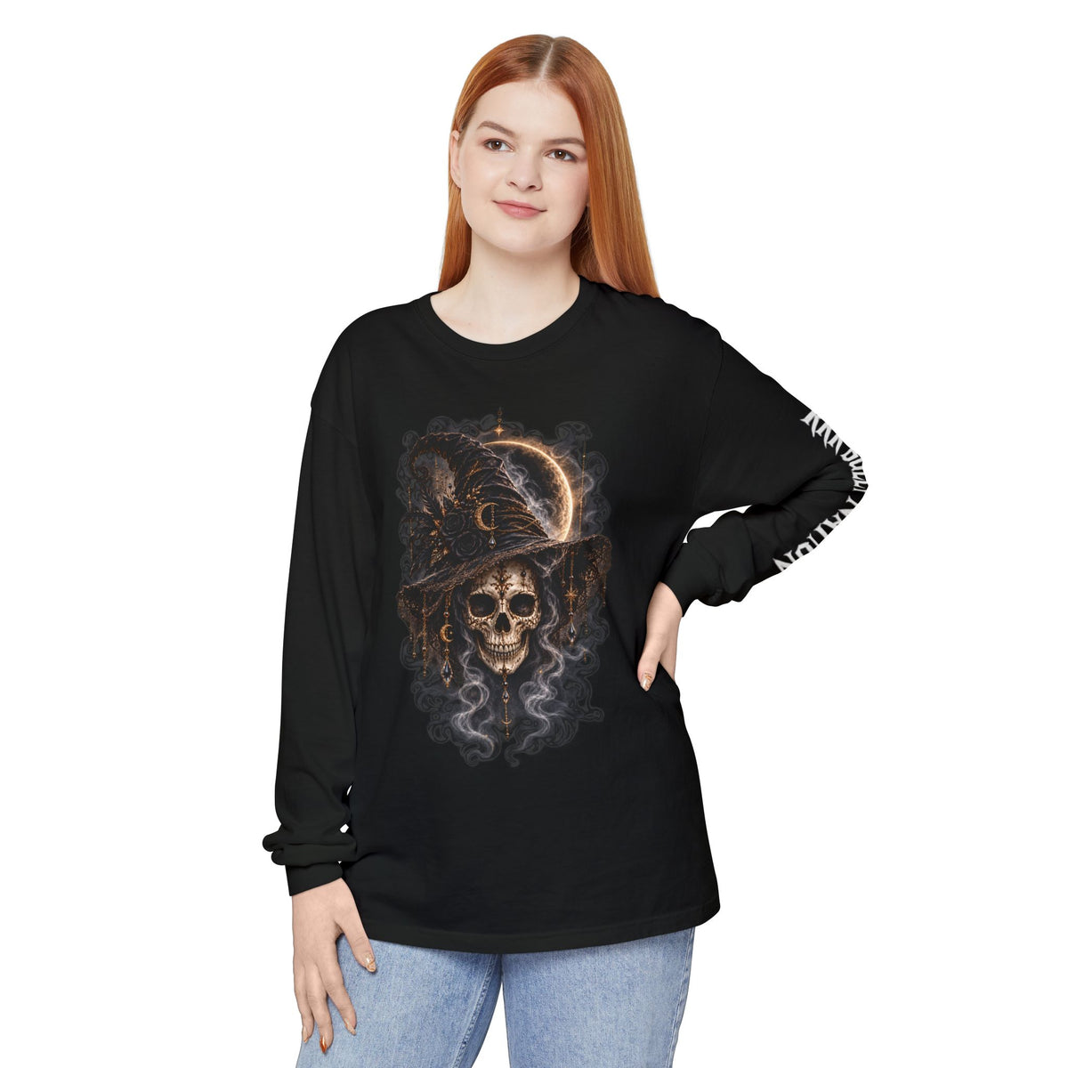 The Gilded Witch Women’s Long Sleeve Gothic Halloween T Shirt