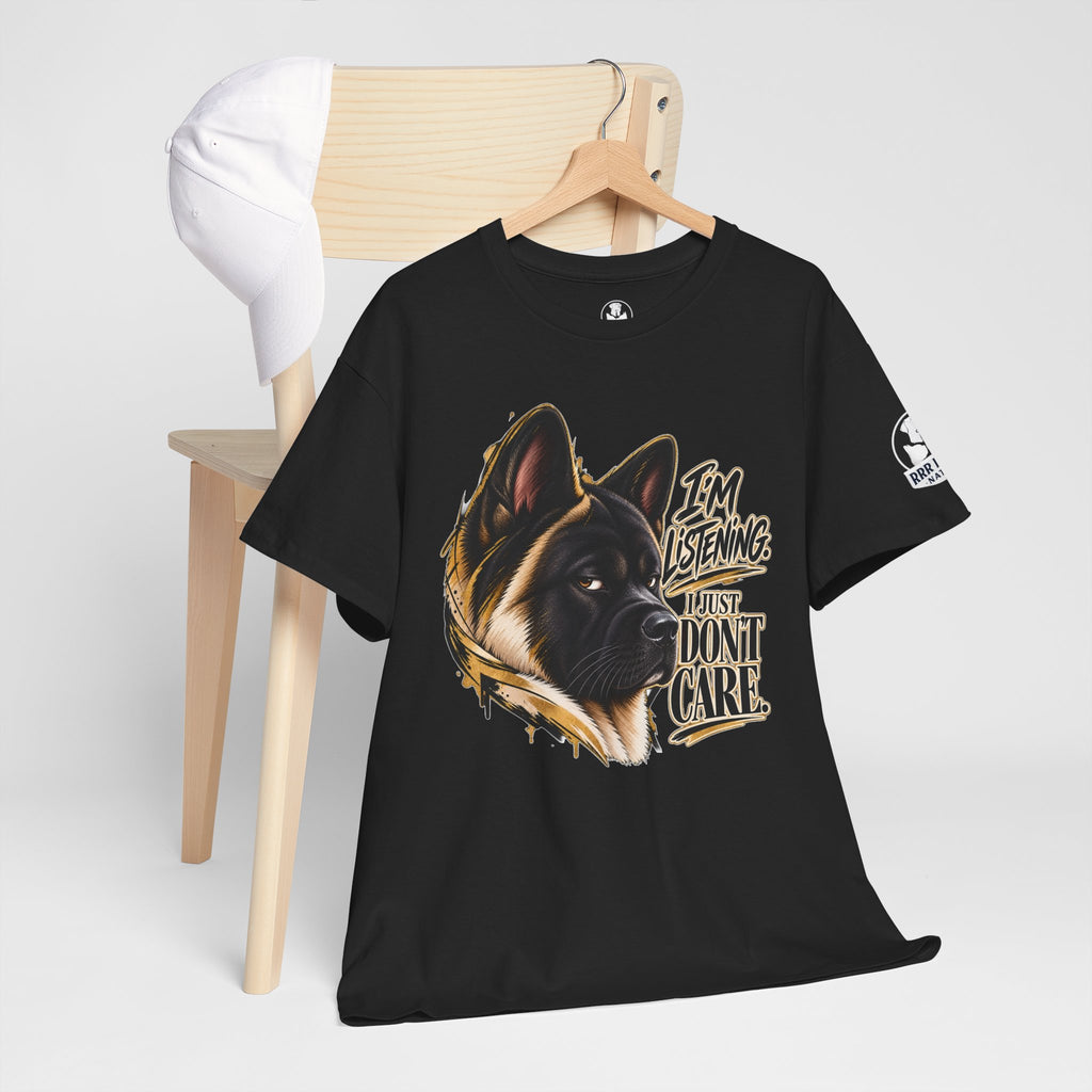 Akita I’m Listening I Just Don’t Care Urban Edge Graphic T Shirt