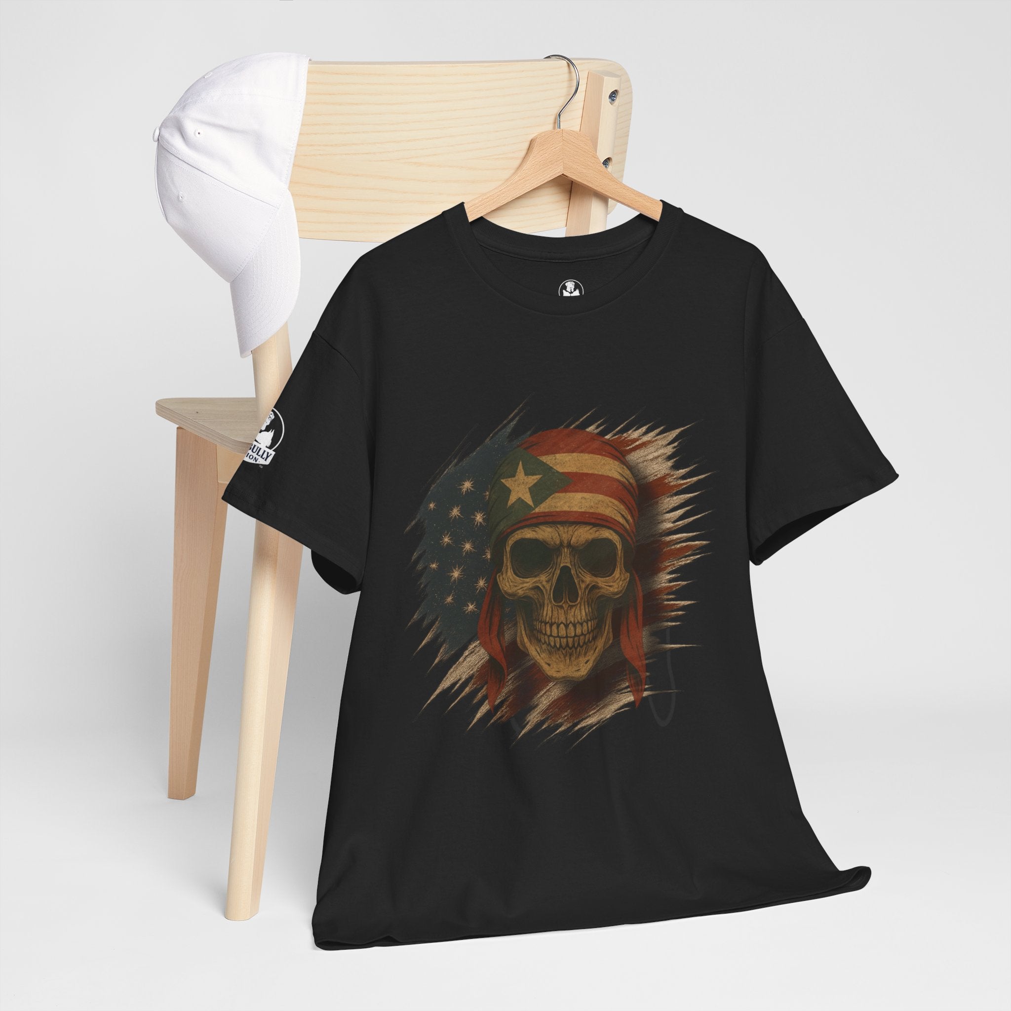Hasta La Muerte™ Puerto Rican Skull T-Shirt, Boricua Pride Graphic Tee, Puerto Rico Flag Shirt, Heritage Apparel, Unisex Cultural Streetwear