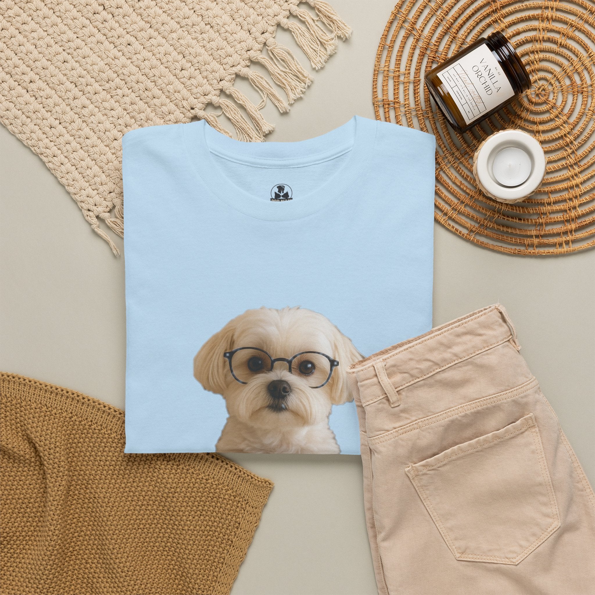 Funny Maltese Dog T-Shirt, Coffee Lover Shirt, Book Lover Gift, Cute Dog Graphic Tee, I Don’t Give A Sip, WhimsyWear™ Unbothered™