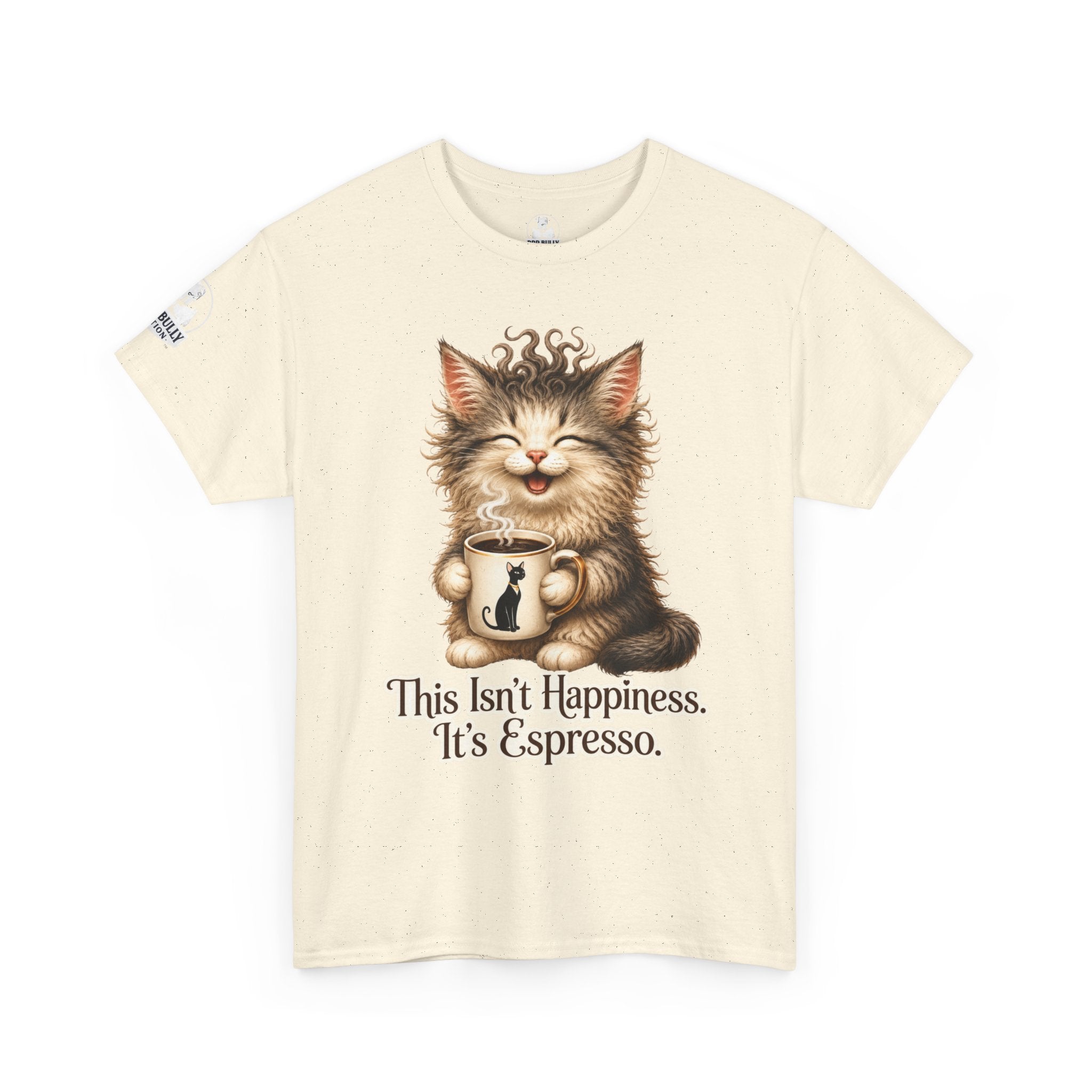 Funny Cat Coffee Shirt, Espresso Lover Tee, Cute Cat Graphic T-Shirt, Cat Mom Gift, Coffee Lover Gift, Whimsical Cat Apparel, Mochi & Espresso™